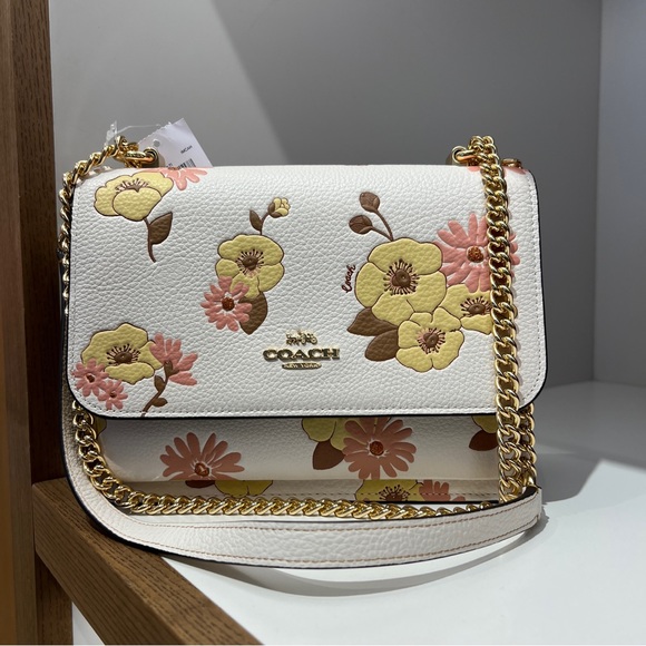 NWT Coach Klare Crossbody With Yellow Pink Floral Cluster Print CH550 - Picture 2 of 9